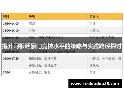 提升阿根廷豪门竞技水平的策略与实践路径探讨